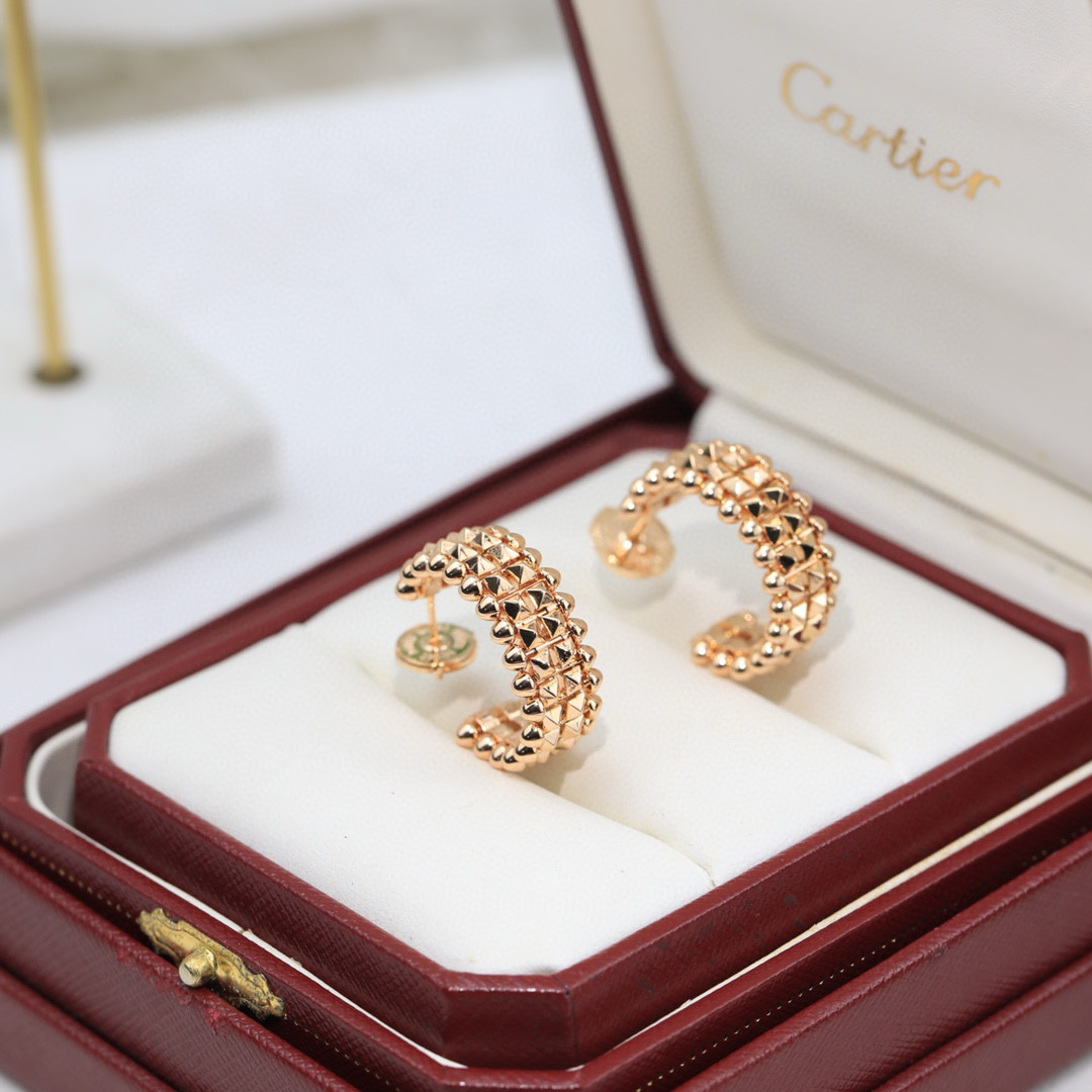 Cartier Clash de Cartier earrings 18k rose gold no gemstones 1 4cm hoop diameter