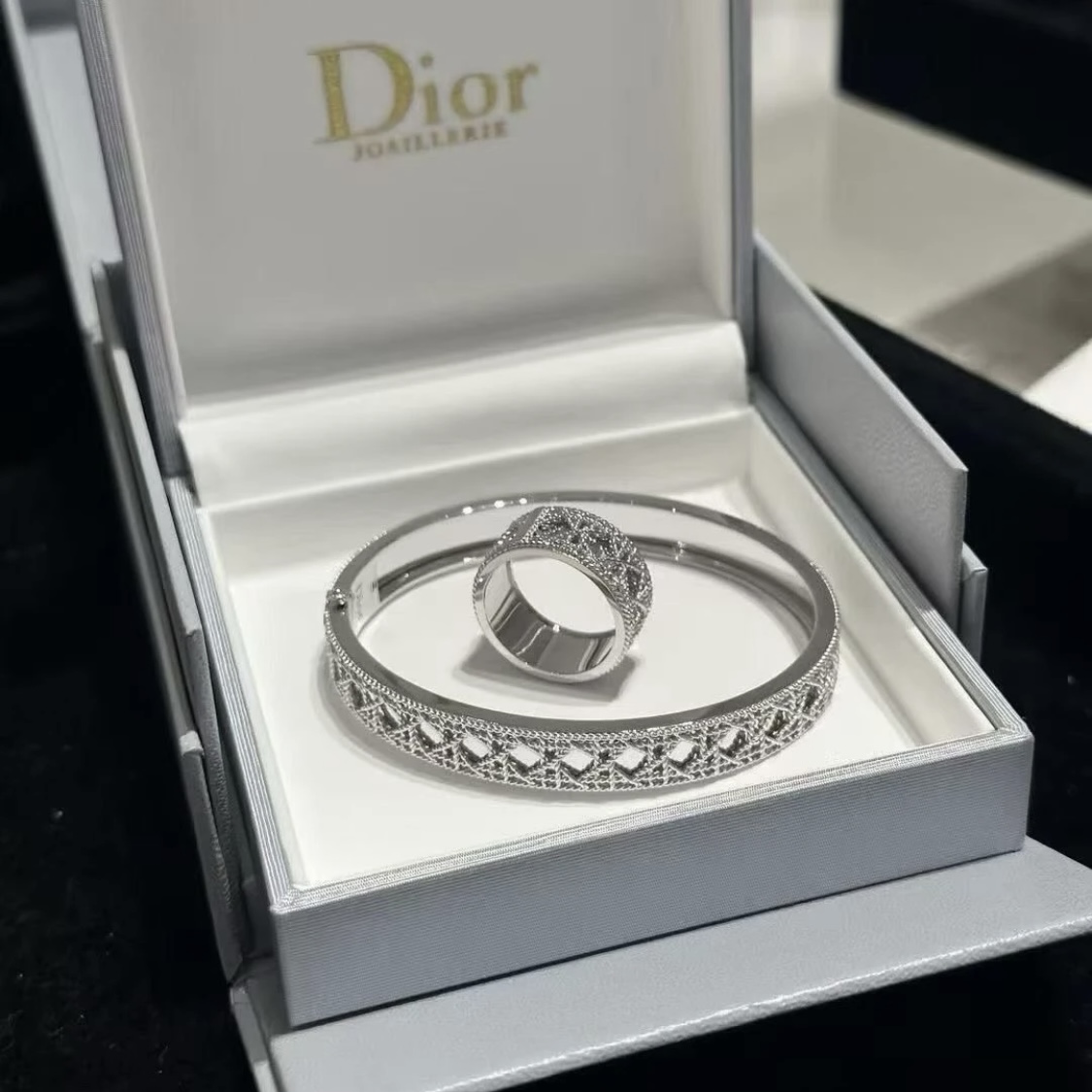 Dior My Dior bracelet Yellow gold rose gold silver-toned metal with openwork cannage detailing 17cm inner circumference