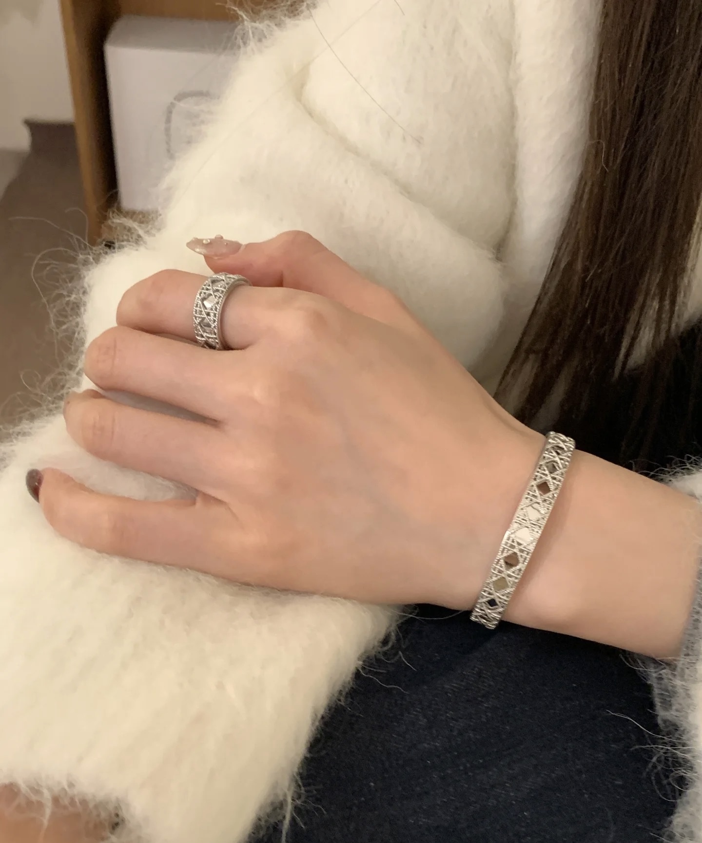 Dior My Dior bracelet Yellow gold rose gold silver-toned metal with openwork cannage detailing 17cm inner circumference