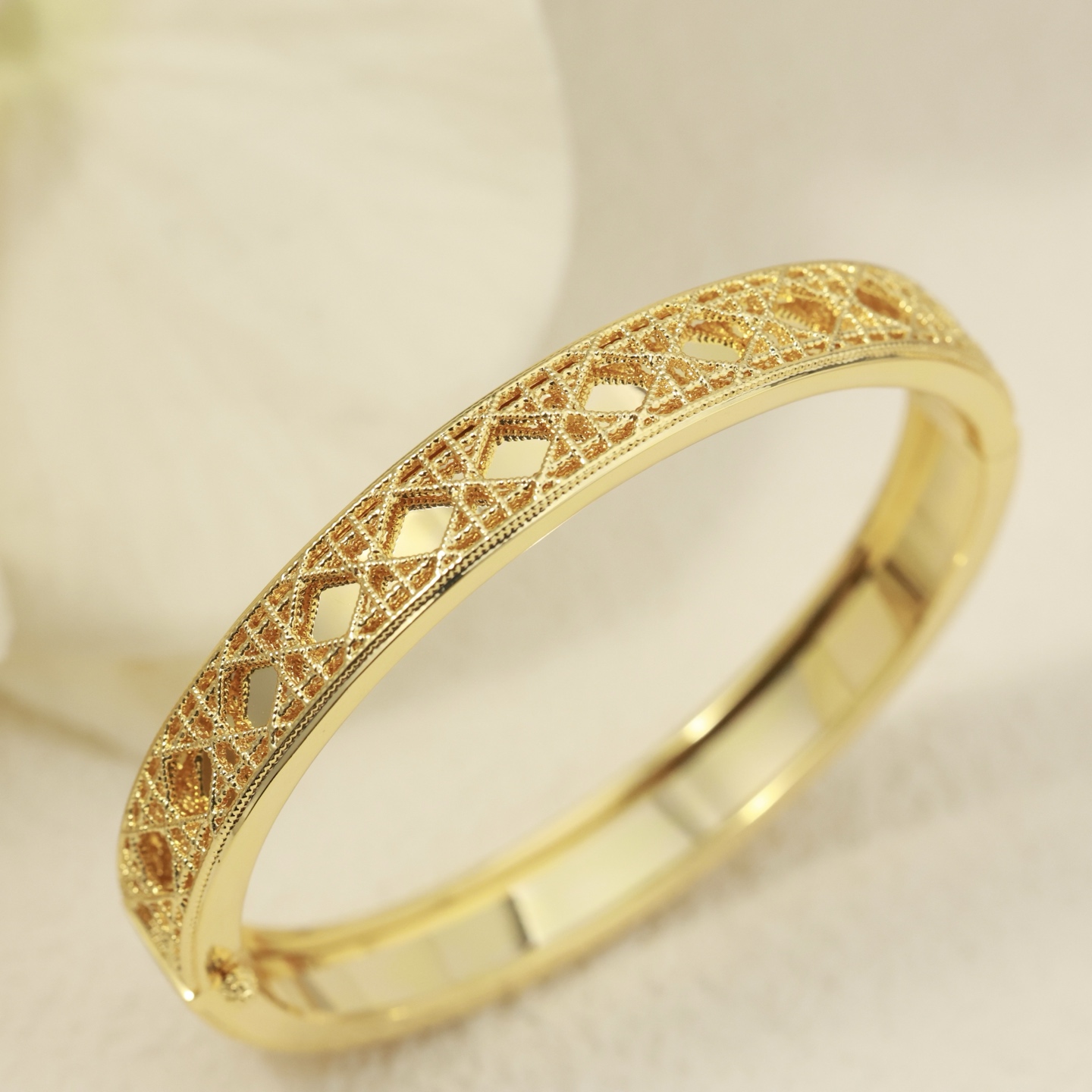 Dior My Dior bracelet Yellow gold rose gold silver-toned metal with openwork cannage detailing 17cm inner circumference
