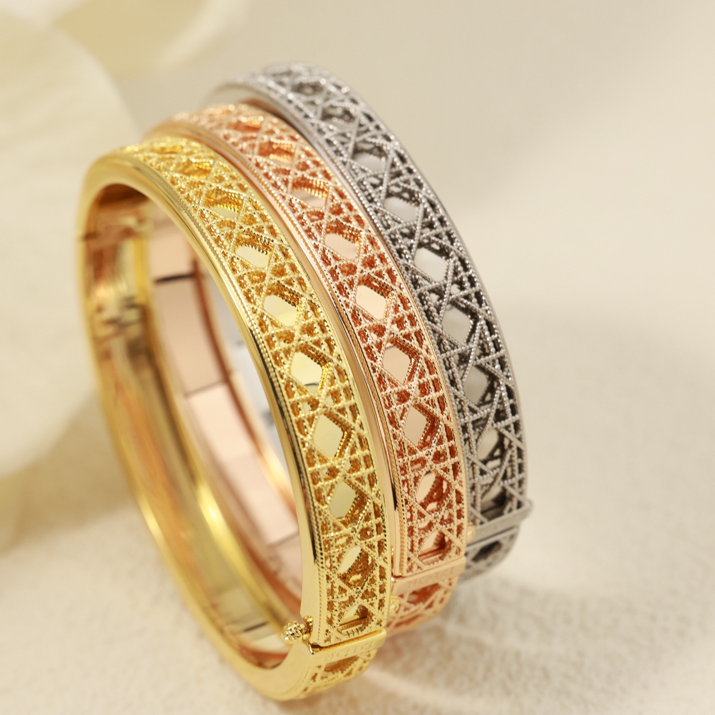 Dior My Dior bracelet Yellow gold rose gold silver-toned metal with openwork cannage detailing 17cm inner circumference