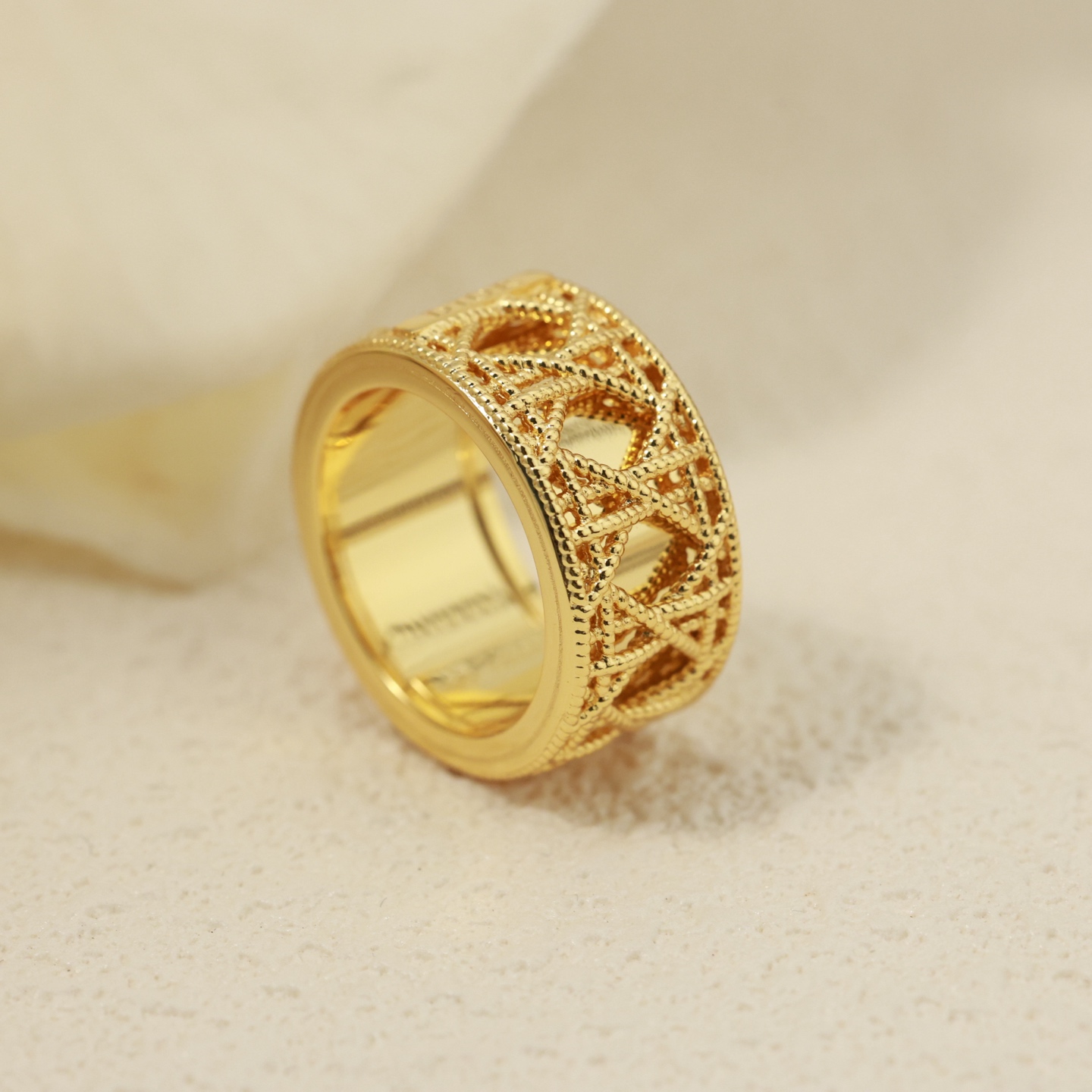 Dior My Dior Cannage ring silver-toned metal no gemstones 7