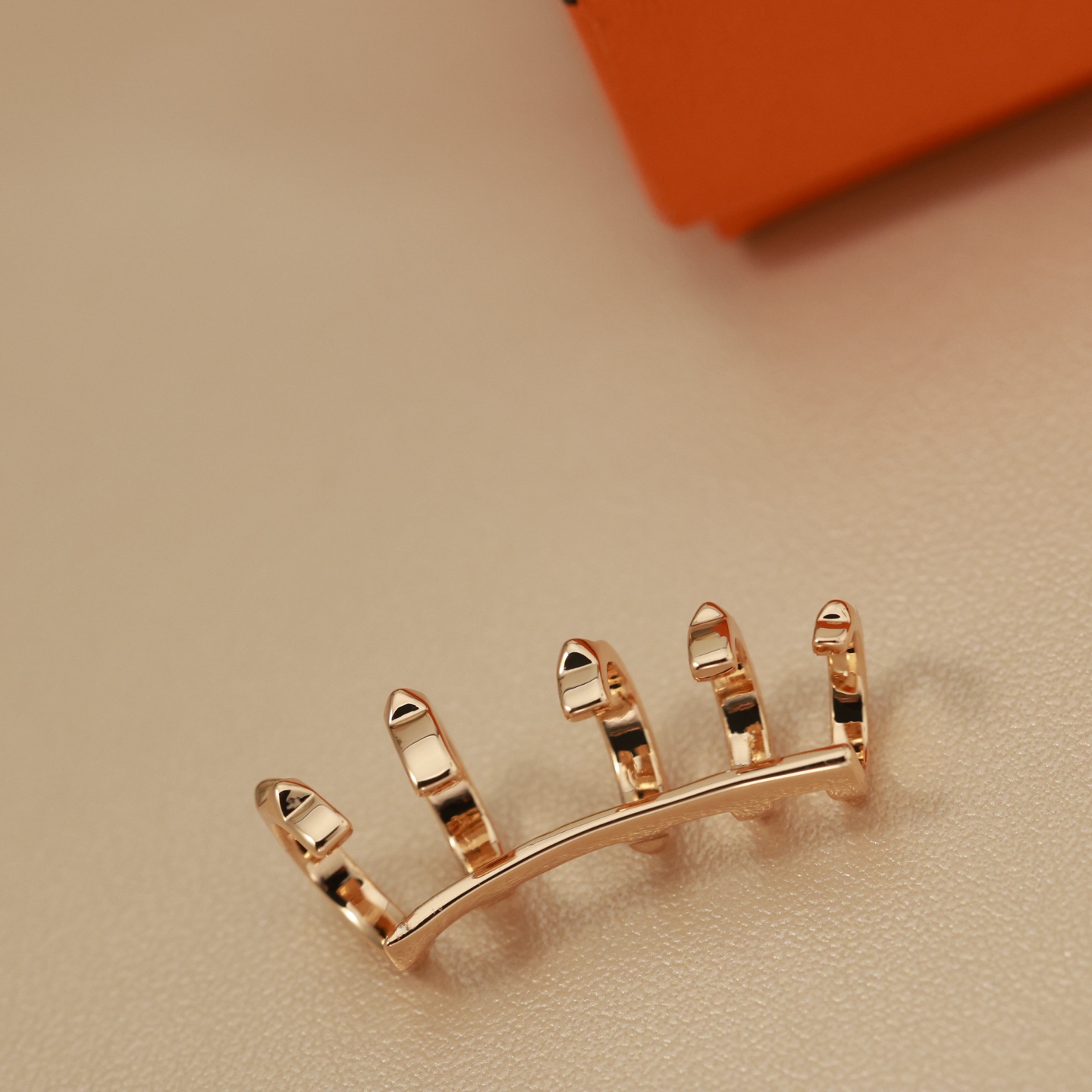 Orecchini Hermes Clou de Forge metallo argentato taglia unica