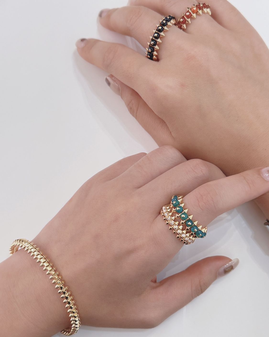 Cartier Clash de Cartier ring rose gold green chrysoprase 54