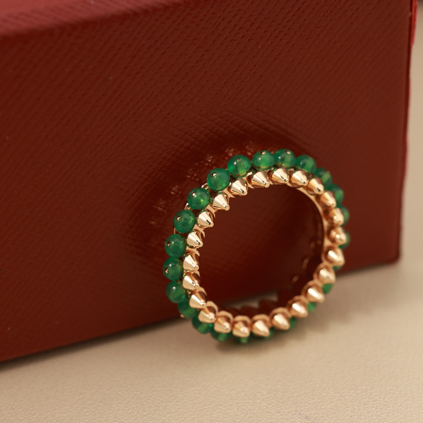 Cartier Clash de Cartier ring rose gold green chrysoprase 54