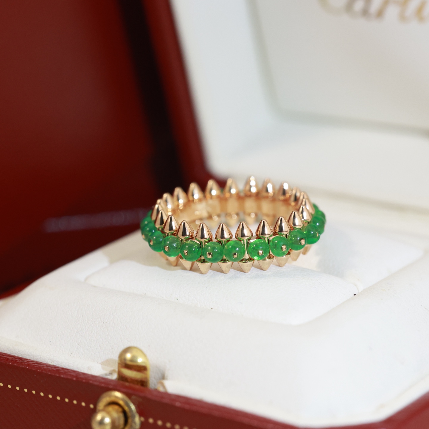 Cartier Clash de Cartier ring rose gold green chrysoprase 54