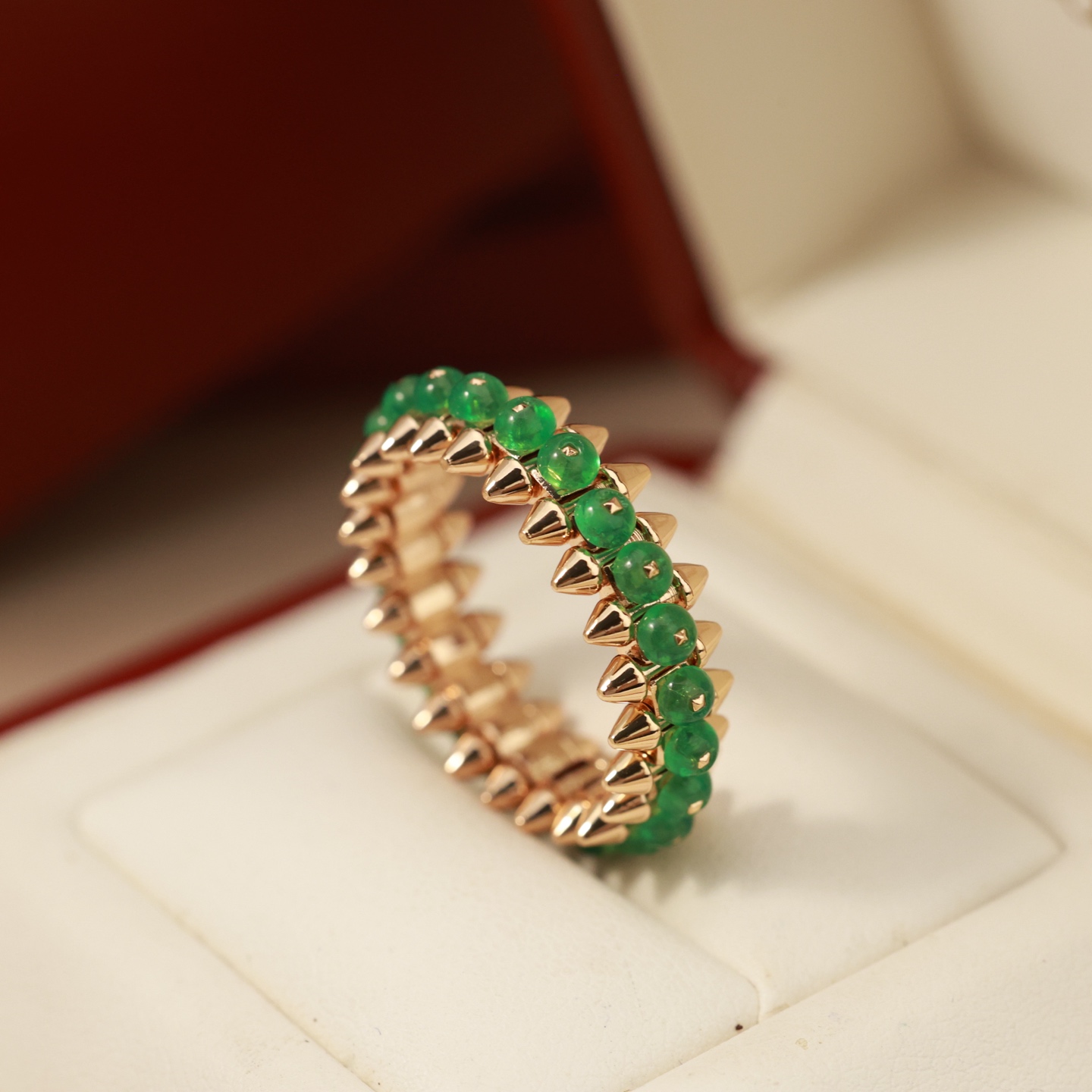 Cartier Clash de Cartier ring rose gold green chrysoprase 54