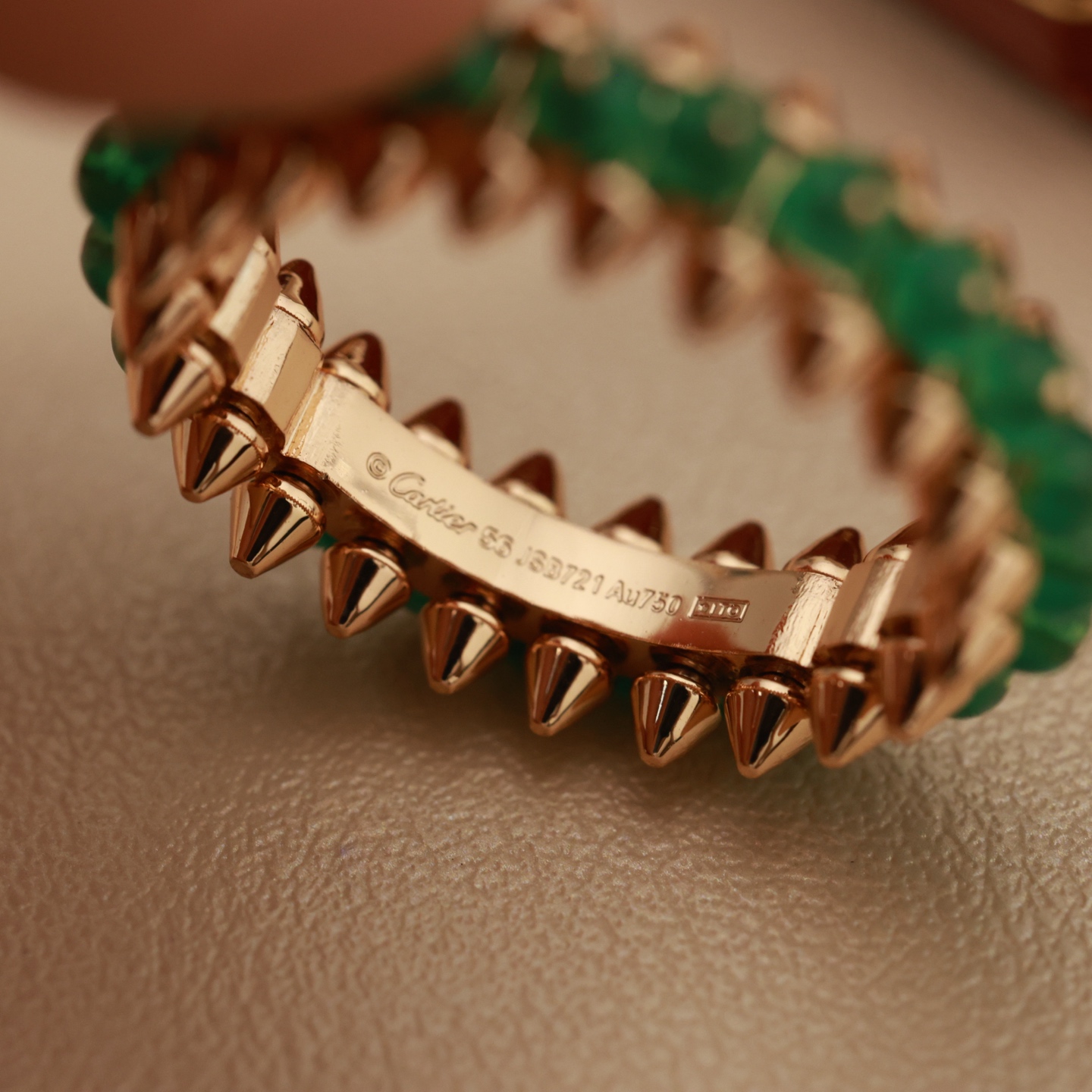 Cartier Clash de Cartier ring rose gold green chrysoprase 54