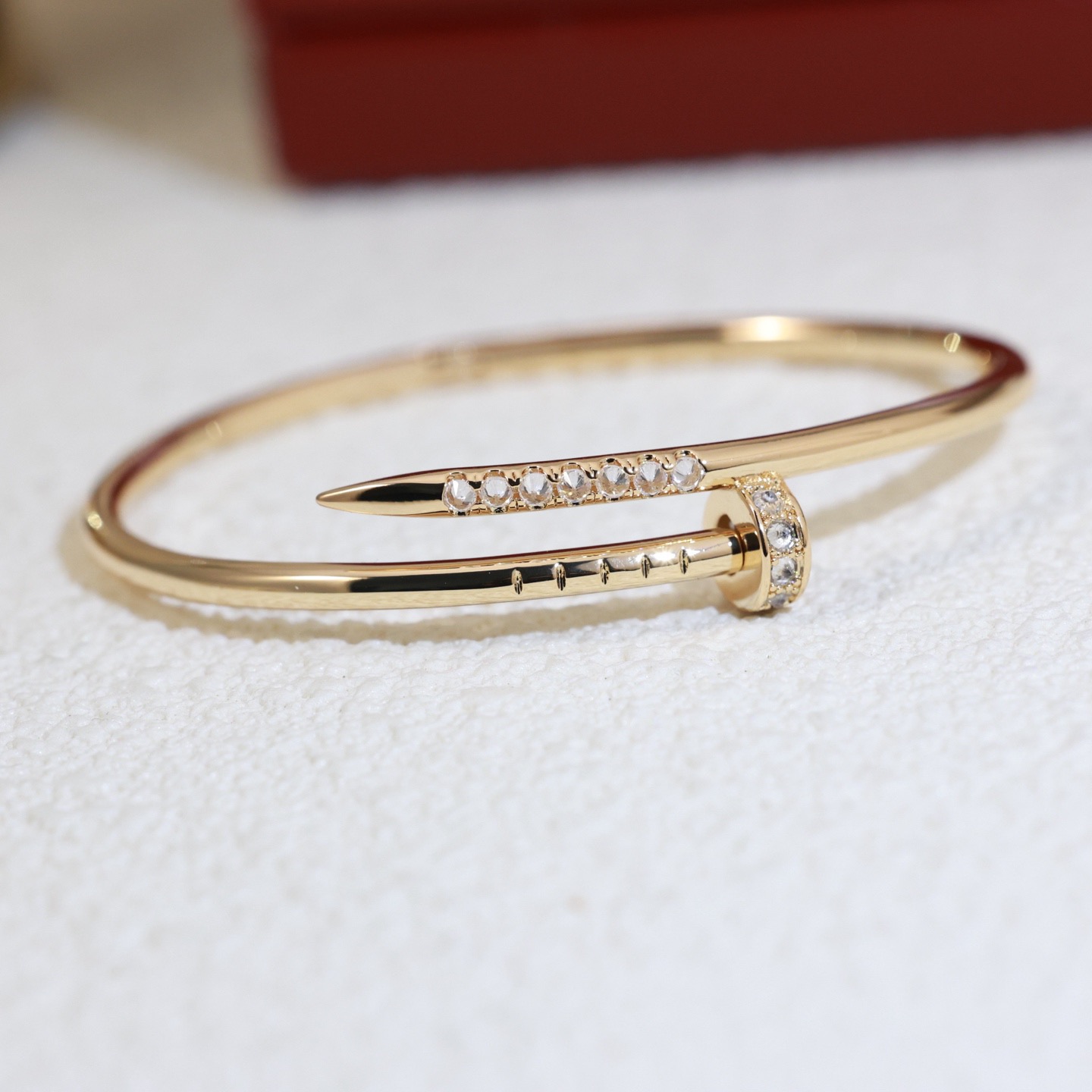 Cartier Juste un Clou bracelet Rose gold with clear diamonds 17