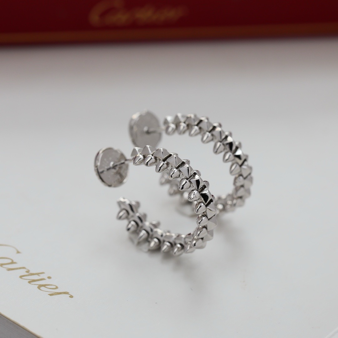 Cartier Clash de Cartier earrings 18k yellow gold 18k rose gold 18k white gold no gemstones 12mm hoop diameter