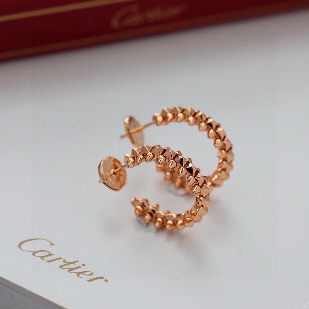 Cartier Clash de Cartier earrings 18k yellow gold 18k rose gold 18k white gold no gemstones 12mm hoop diameter