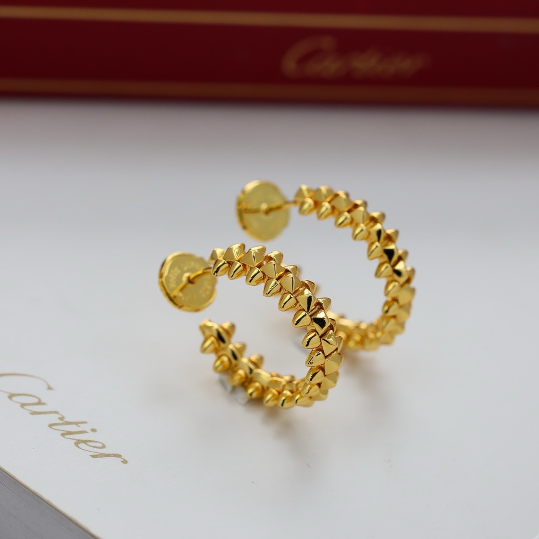 Cartier Clash de Cartier earrings 18k yellow gold 18k rose gold 18k white gold no gemstones 12mm hoop diameter