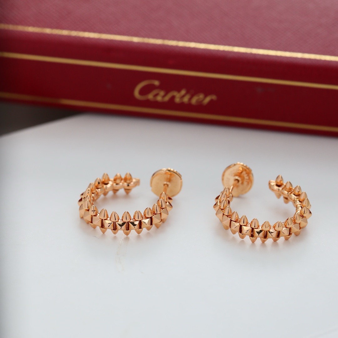 Cartier Clash de Cartier earrings 18k yellow gold 18k rose gold 18k white gold no gemstones 12mm hoop diameter