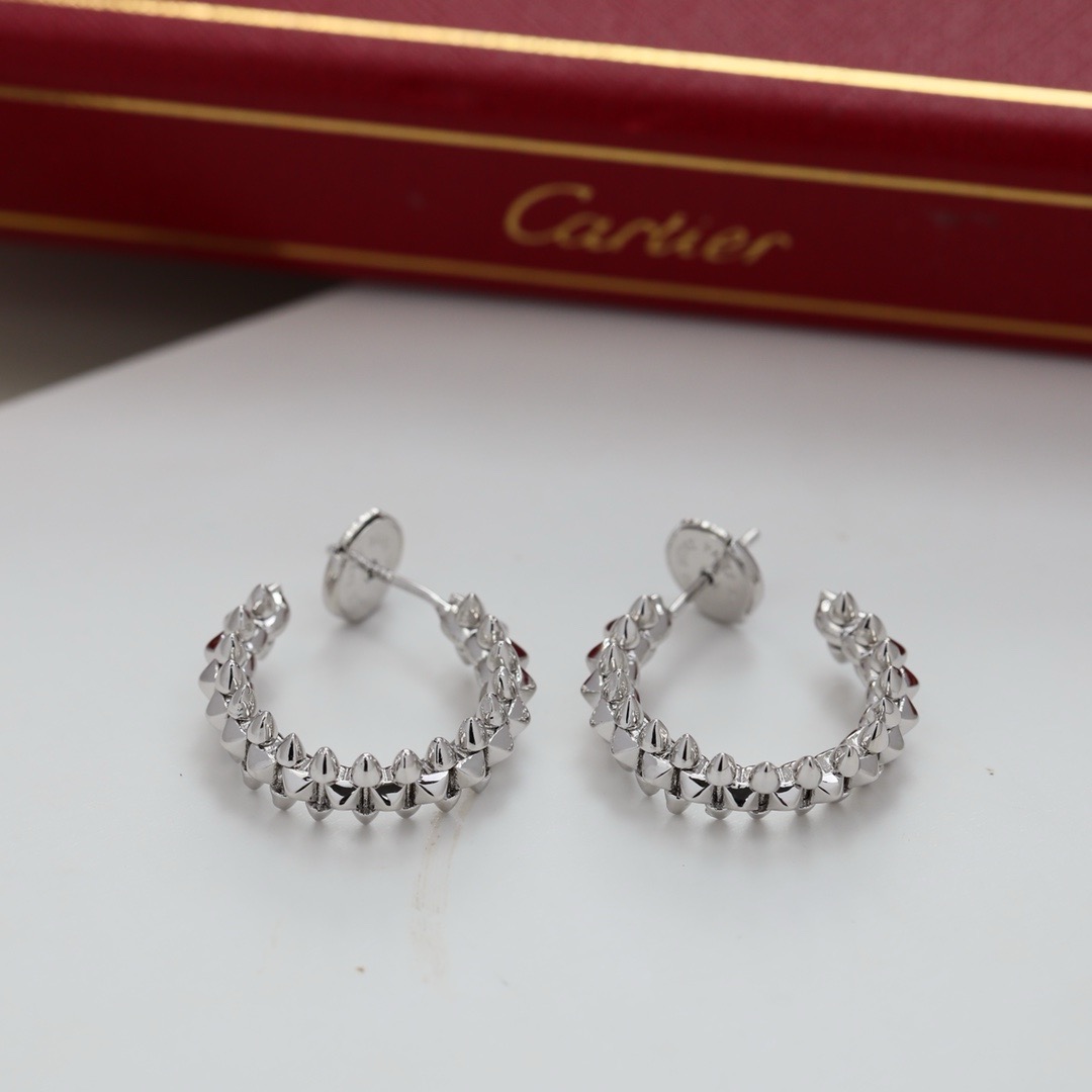 Cartier Clash de Cartier earrings 18k yellow gold 18k rose gold 18k white gold no gemstones 12mm hoop diameter