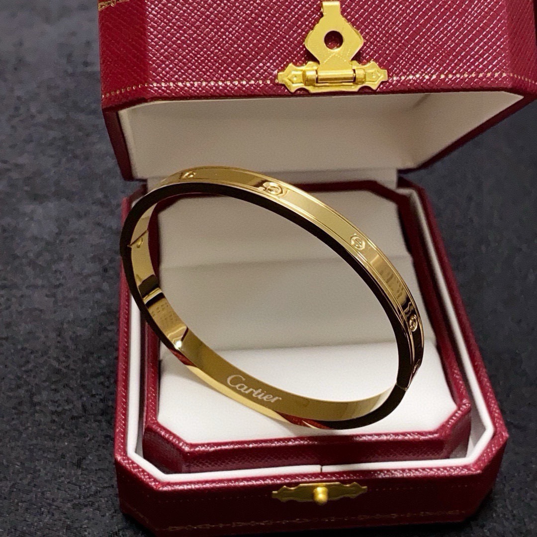 Cartier Love bracelet 18k yellow gold 18k white gold no accent stones 17