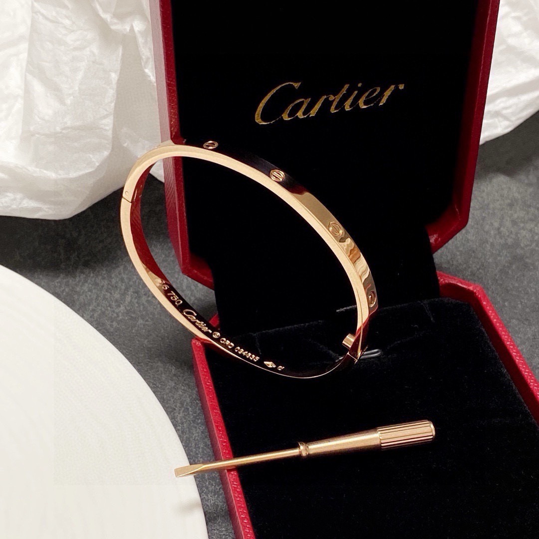 Cartier LOVE bracelet 18k rose gold 18k white gold 18k yellow gold no gemstones 17
