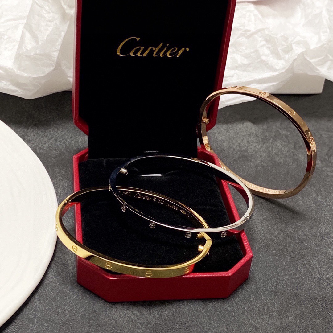 Cartier LOVE bracelet 18k yellow gold 18k rose gold 18k white gold 17