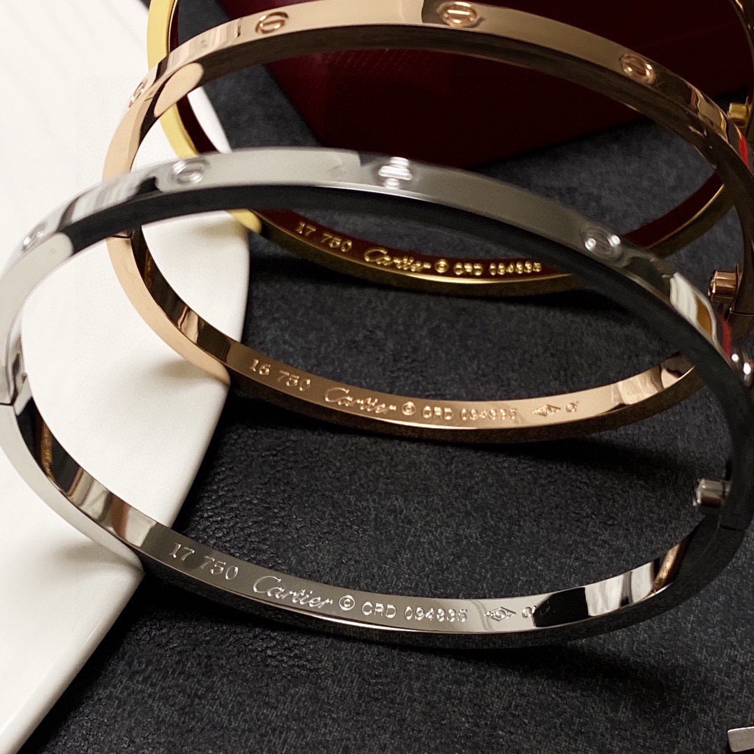 Cartier LOVE bracelet 18k yellow gold 18k rose gold 18k white gold 17