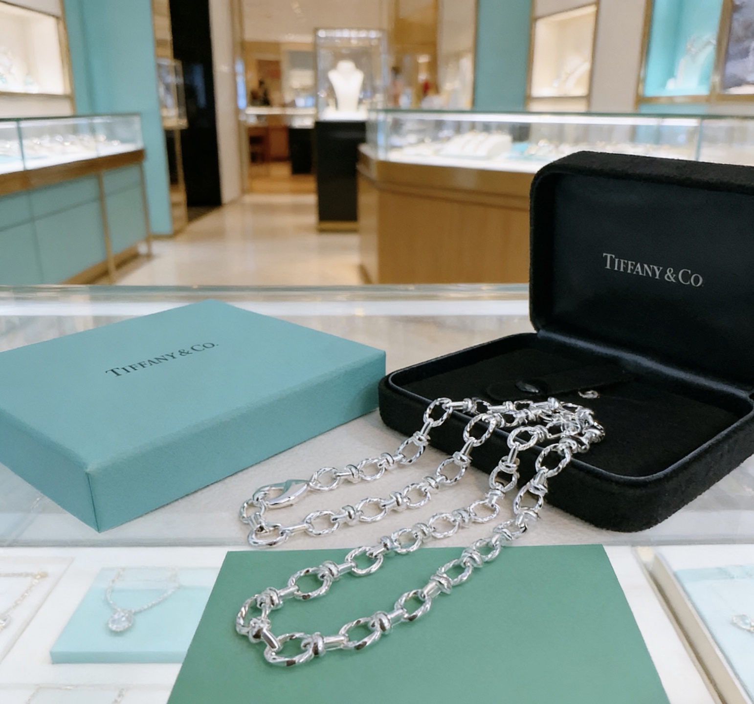 Tiffany Co Forged Link necklace sterling silver 20 inches