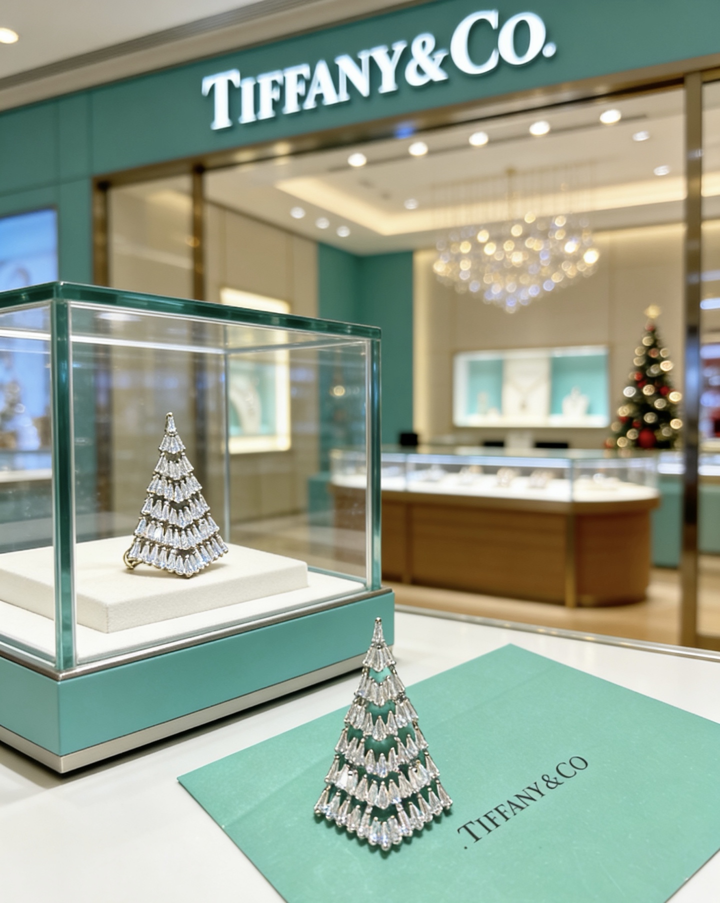 Tiffany Co Marquise Christmas Tree Commemorative Earrings earrings Platinum-toned metal with clear high-carbon diamond stones 3 5cm length