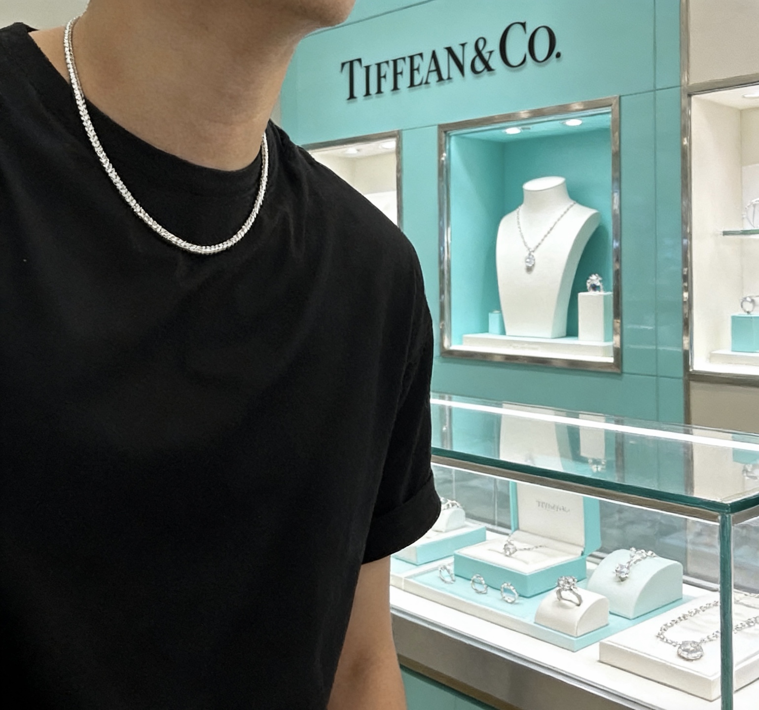 Tiffany Co Woven Chain necklace sterling silver 18 inches