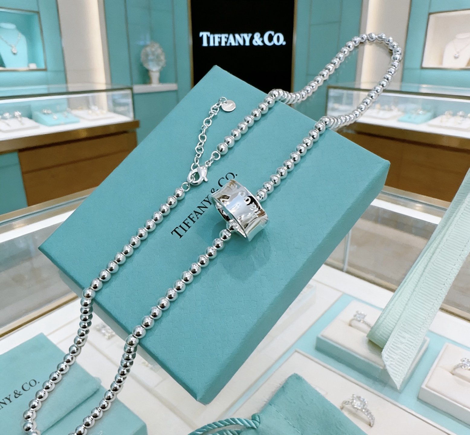 Tiffany Co 1837 Makers necklace sterling silver 45cm