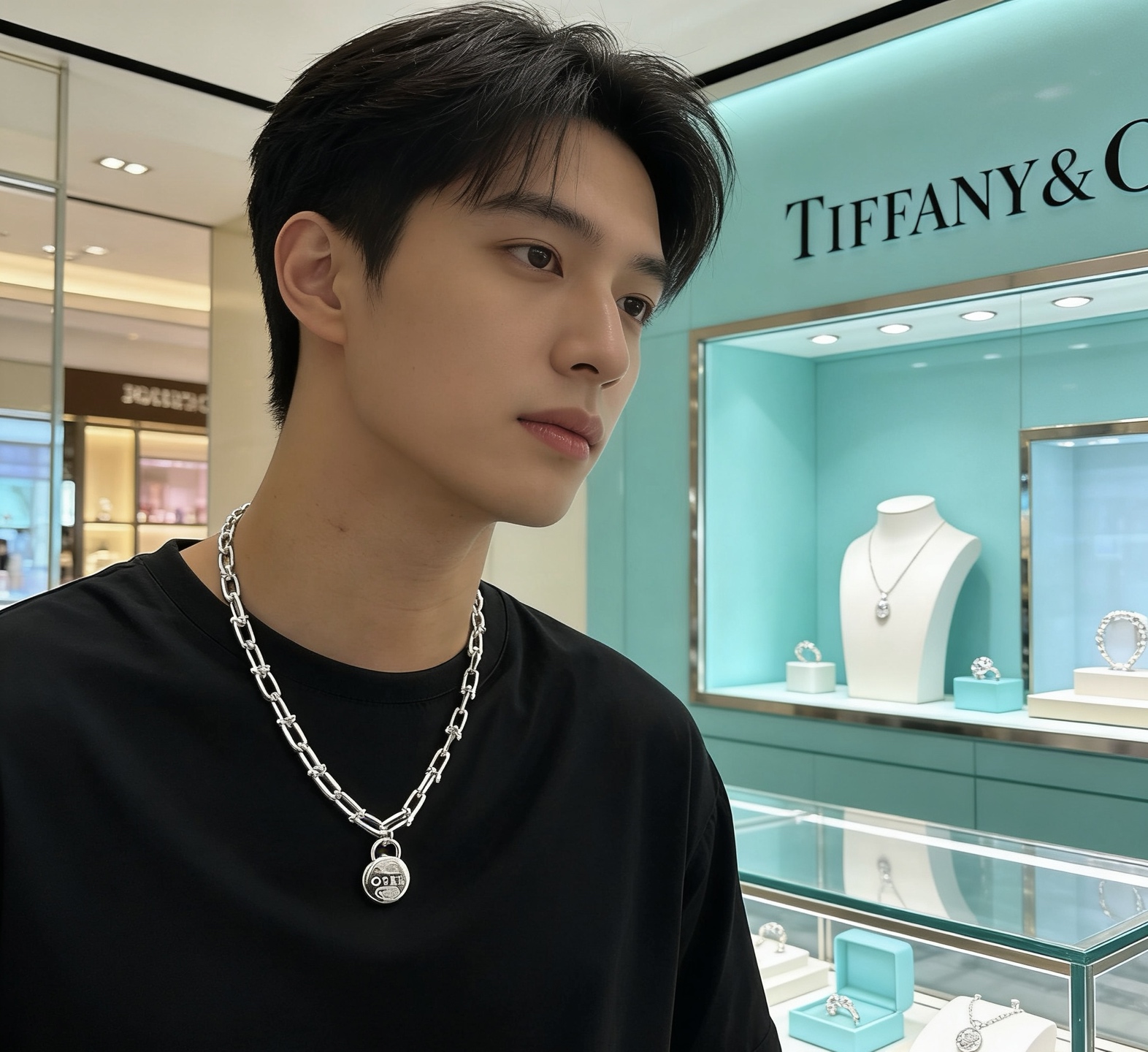 Tiffany Co Tiffany 1837 Makers HardWear Lock necklace Sterling silver 925 silver polished silver tone no accent stones 18 inches