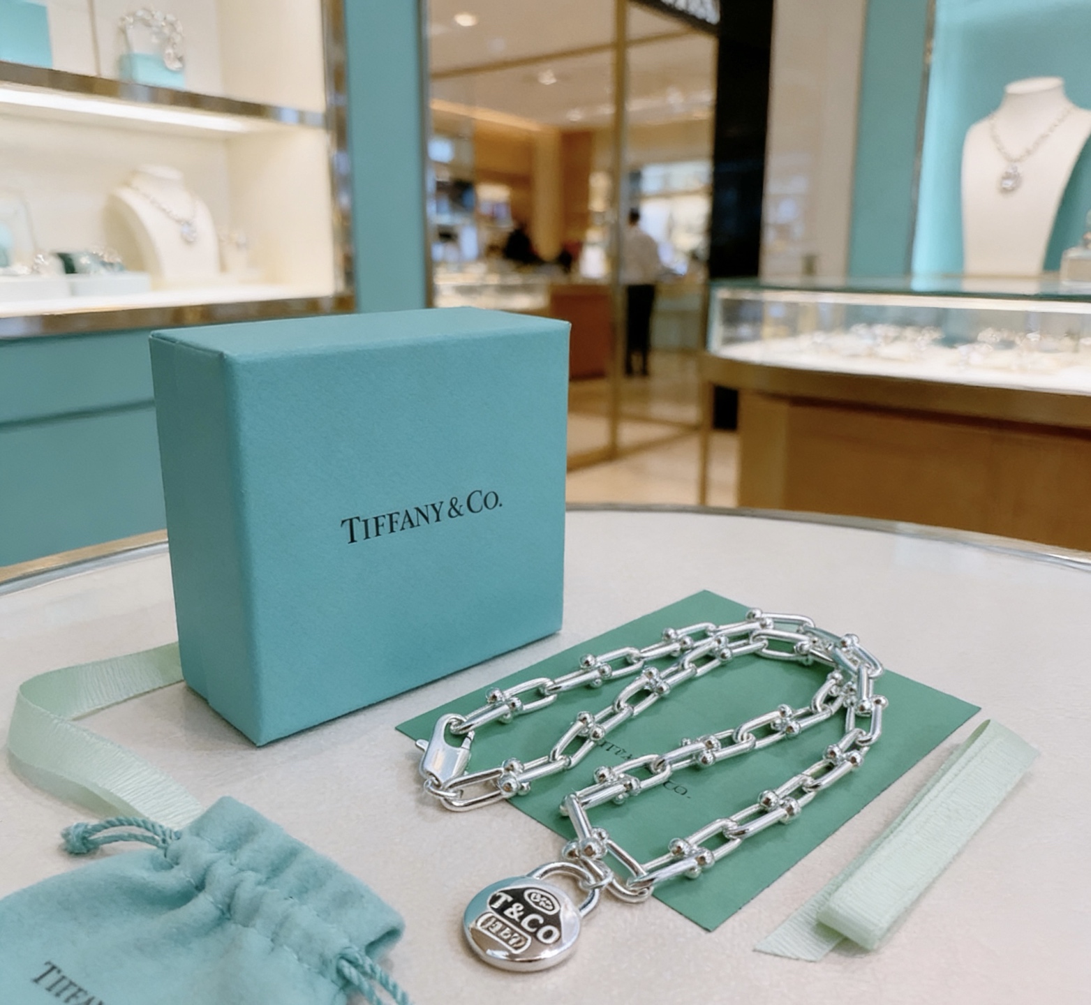 Tiffany Co Tiffany 1837 Makers HardWear Lock necklace Sterling silver 925 silver polished silver tone no accent stones 18 inches