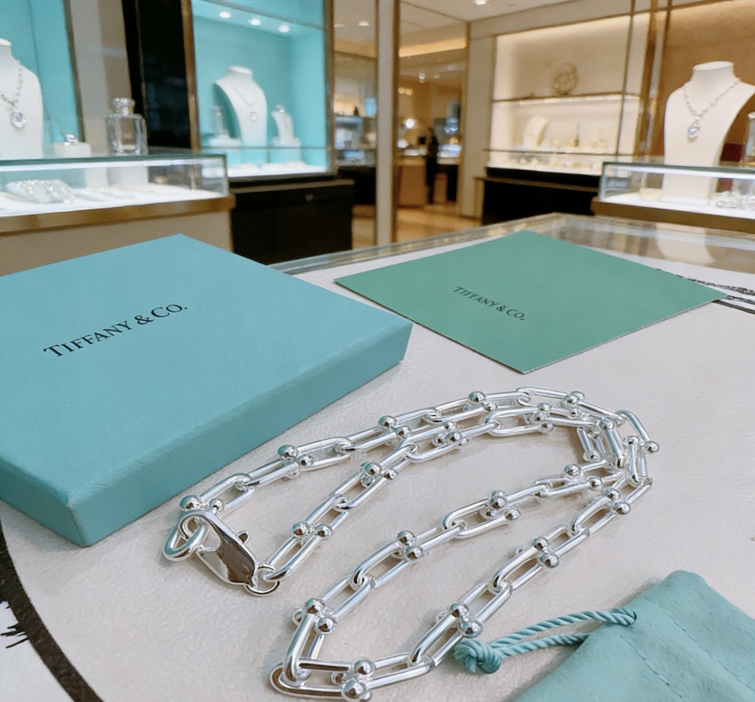 Tiffany Co HardWear necklace sterling silver 18 inches