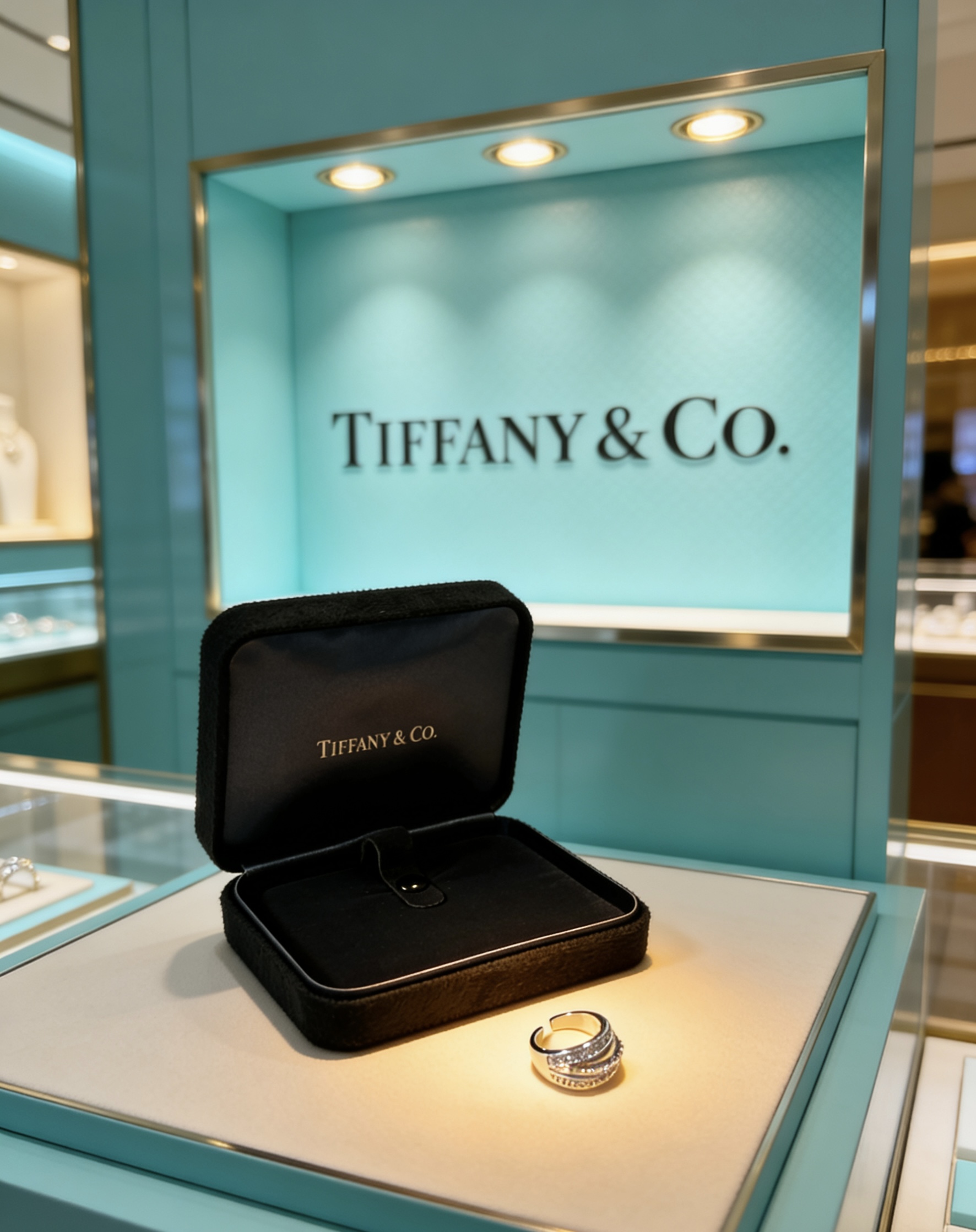 Tiffany Co Tiffany T Wide Pave Diamond Ring ring sterling silver with white diamonds US 7