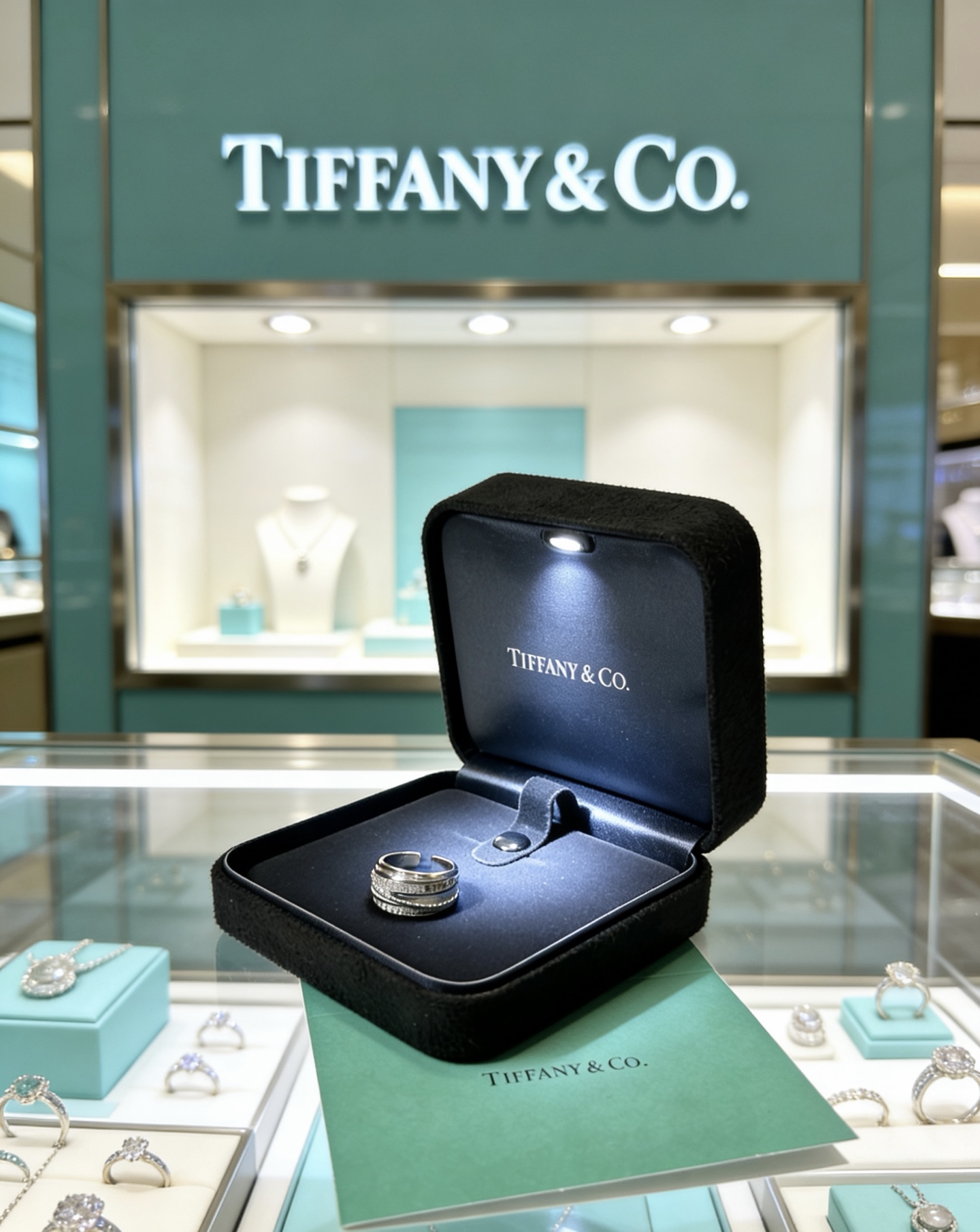 Tiffany Co Tiffany T Wide Pave Diamond Ring ring sterling silver with white diamonds US 7