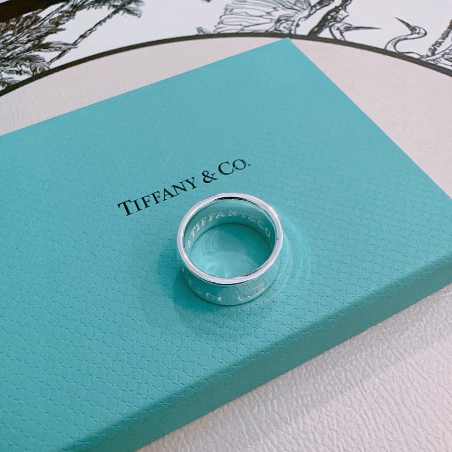 Tiffany Co 1837 ring sterling silver US 7