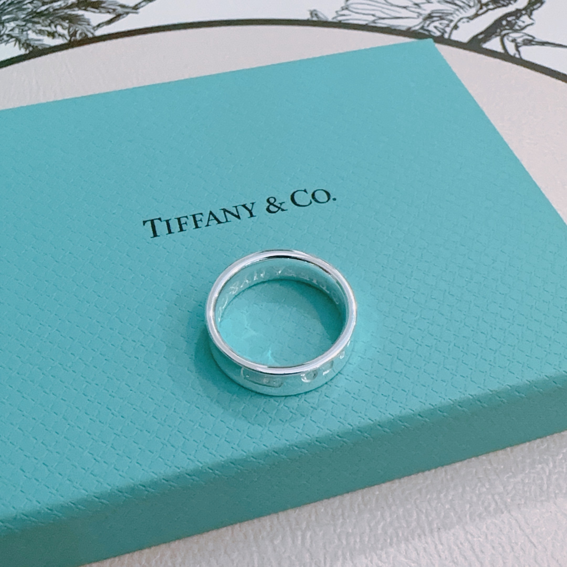 Tiffany Co Tiffany 1837 ring Sterling silver no accent stones Medium