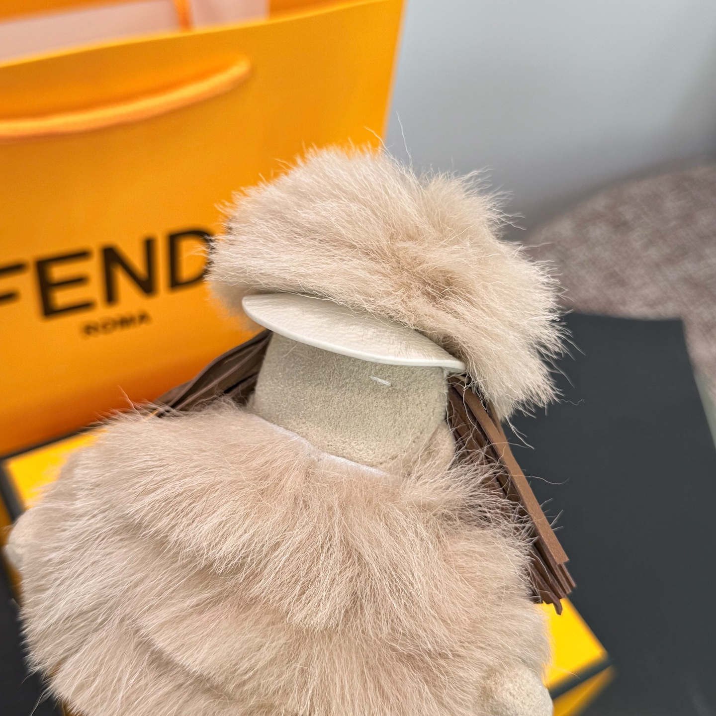 Fendi Best Friends Forever Silvia pendant gold black brown white 12cm