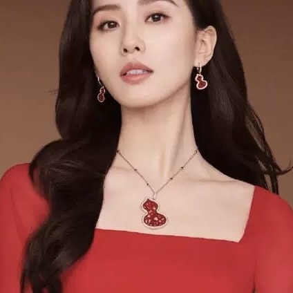 Qeelin Wulu earrings Rose gold-toned metal with red enamel and clear diamond-like accent stones One Size