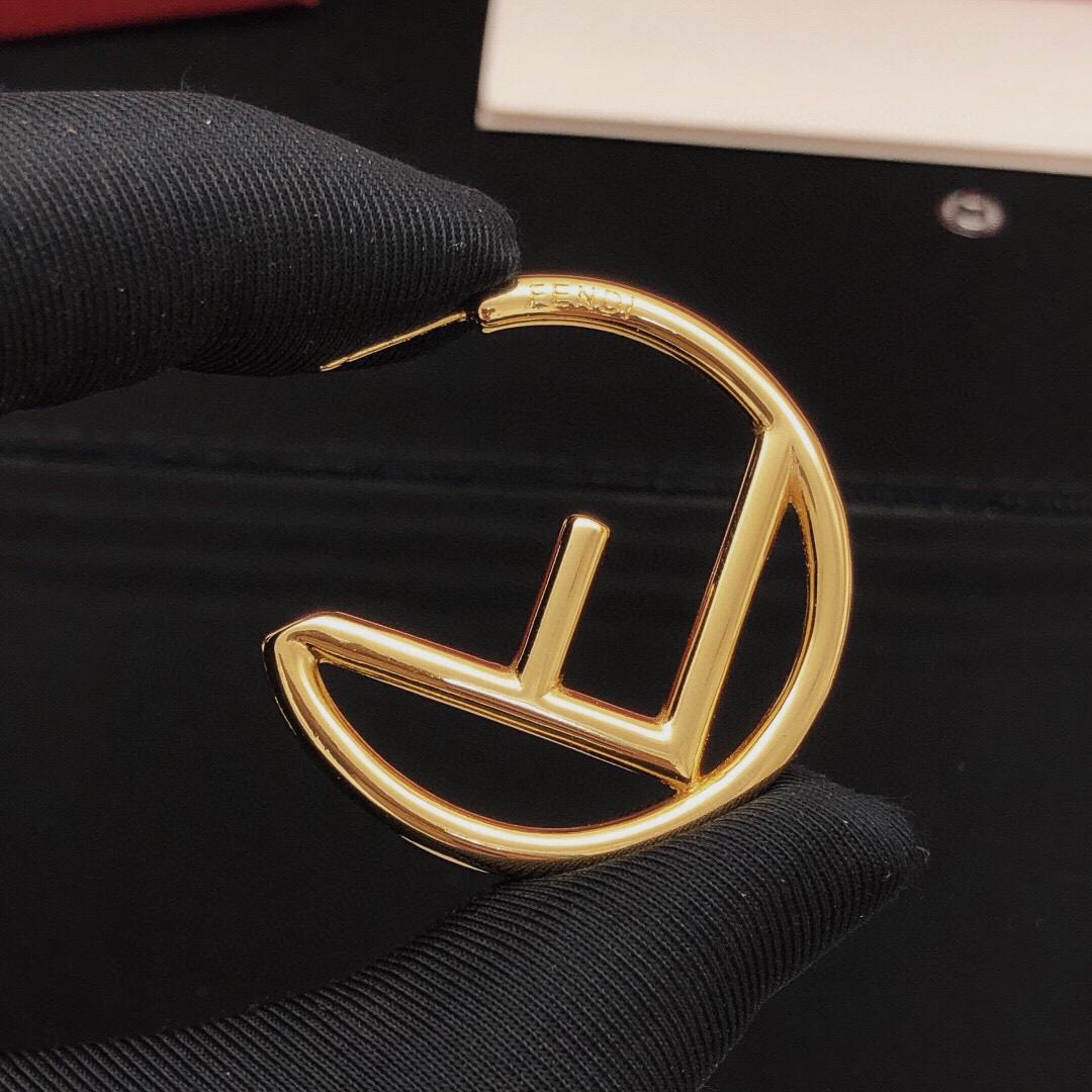 Fendi F is Fendi earrings gold-tone metal 4cm