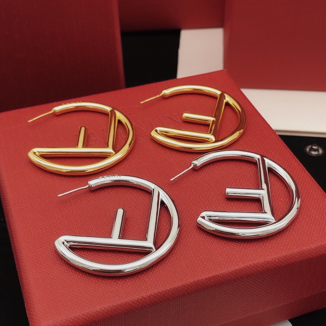 Fendi F is Fendi earrings gold-tone metal 4cm