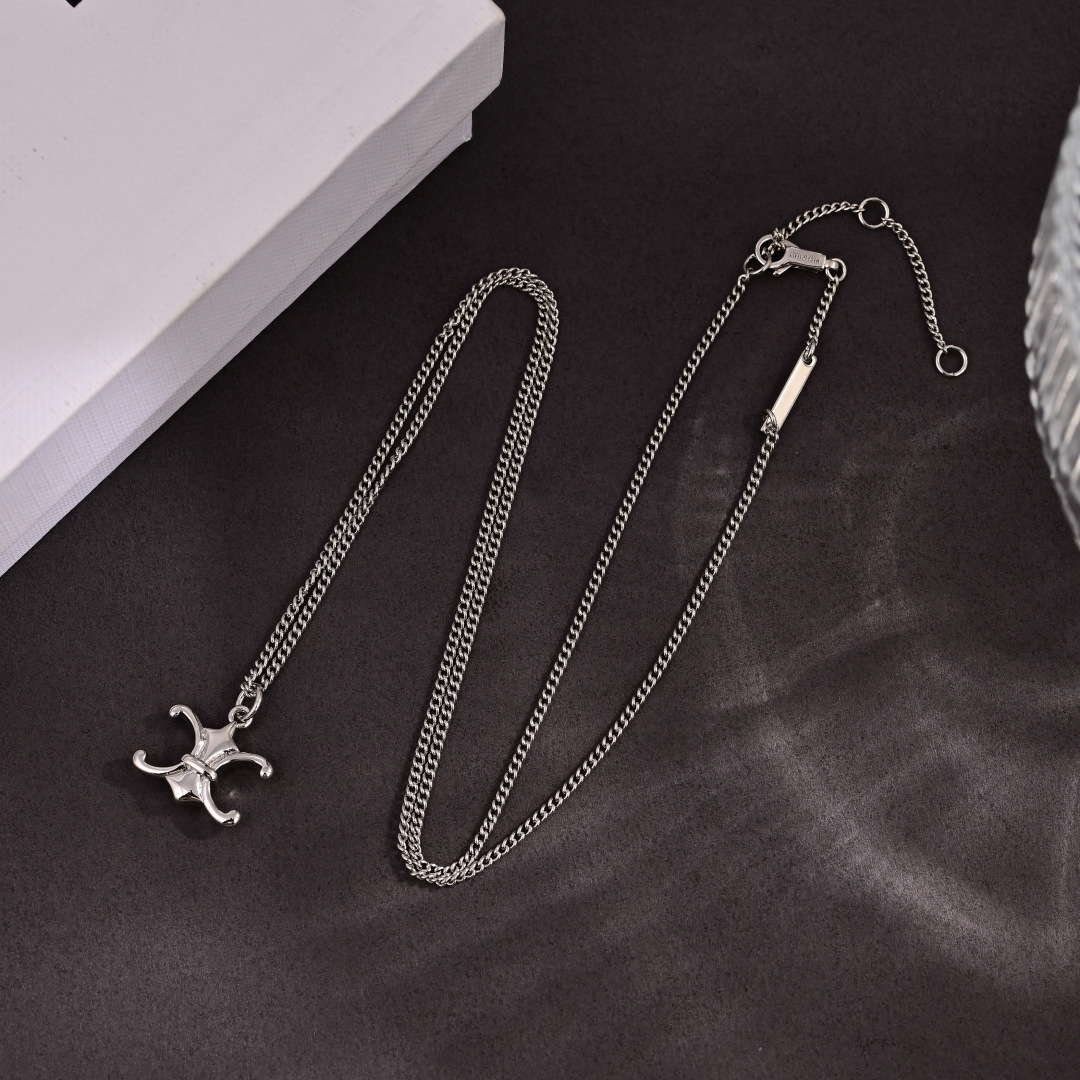 Celine Triomphe earrings silver-toned metal no accent stones 12mm hoop diameter