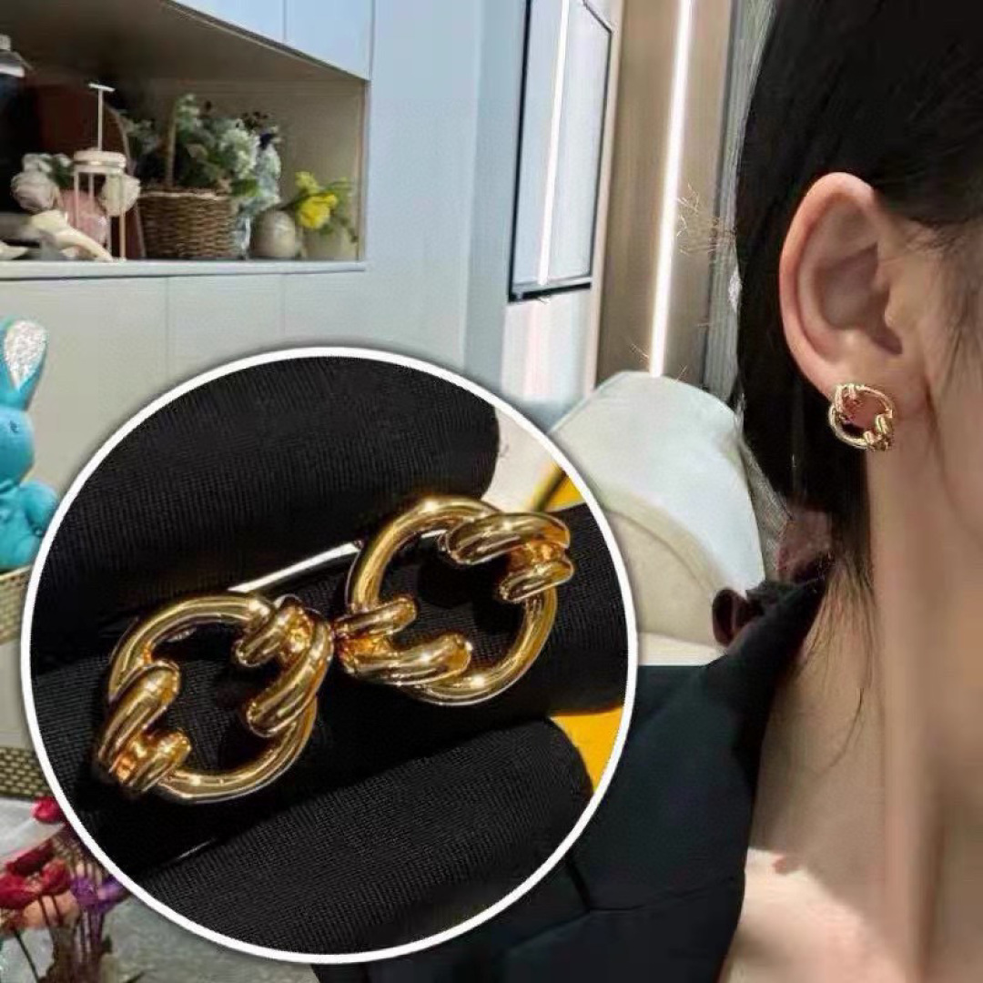 Fendi F is Fendi Logo Stud Earrings earrings gold-tone metal no gemstones 1 2cm diameter
