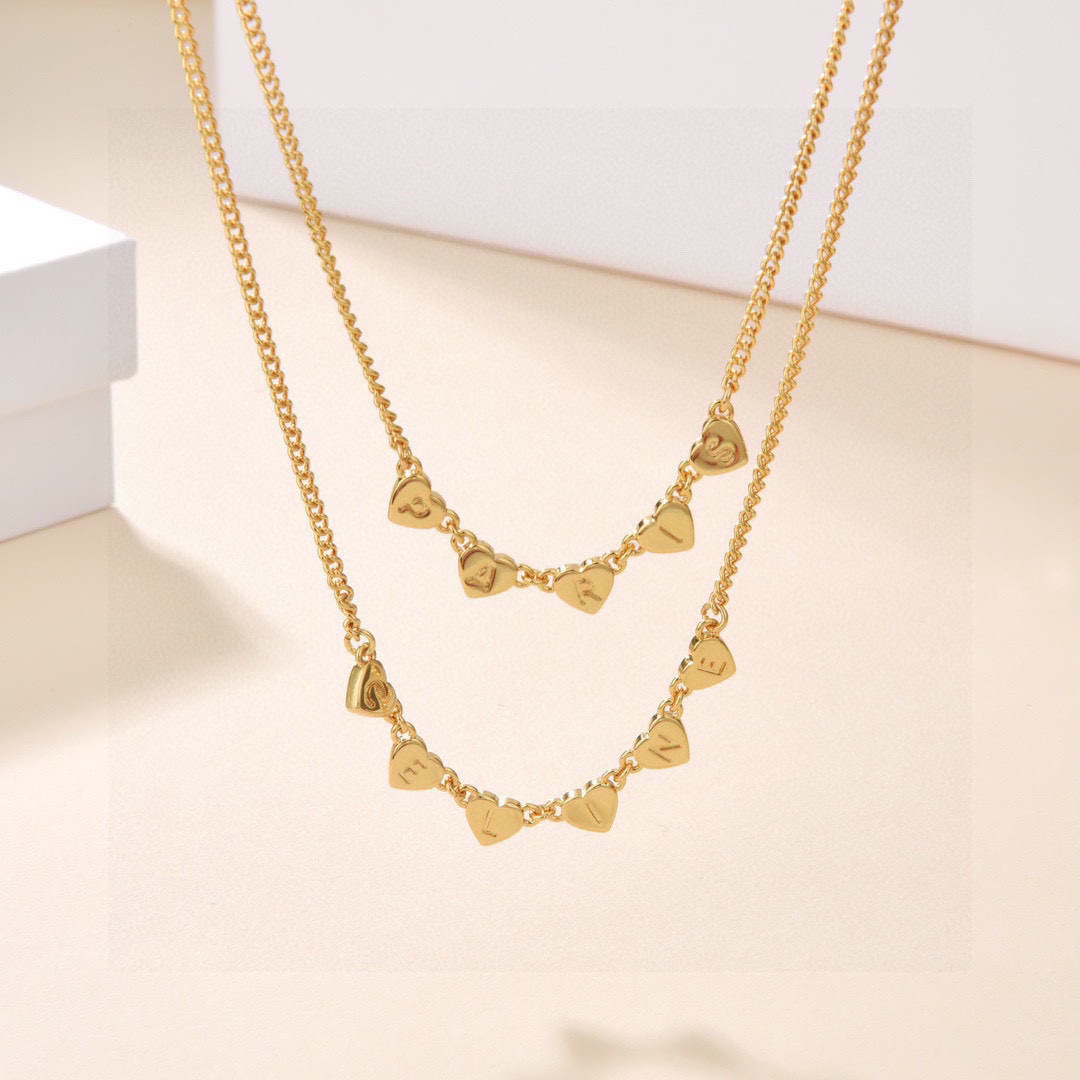 Celine C ur necklace gold brass with gold finish 42cm adjustable to 40cm