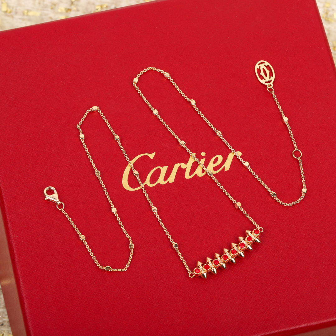 Cartier Clash de Cartier necklace Rose gold with red gemstones 42cm
