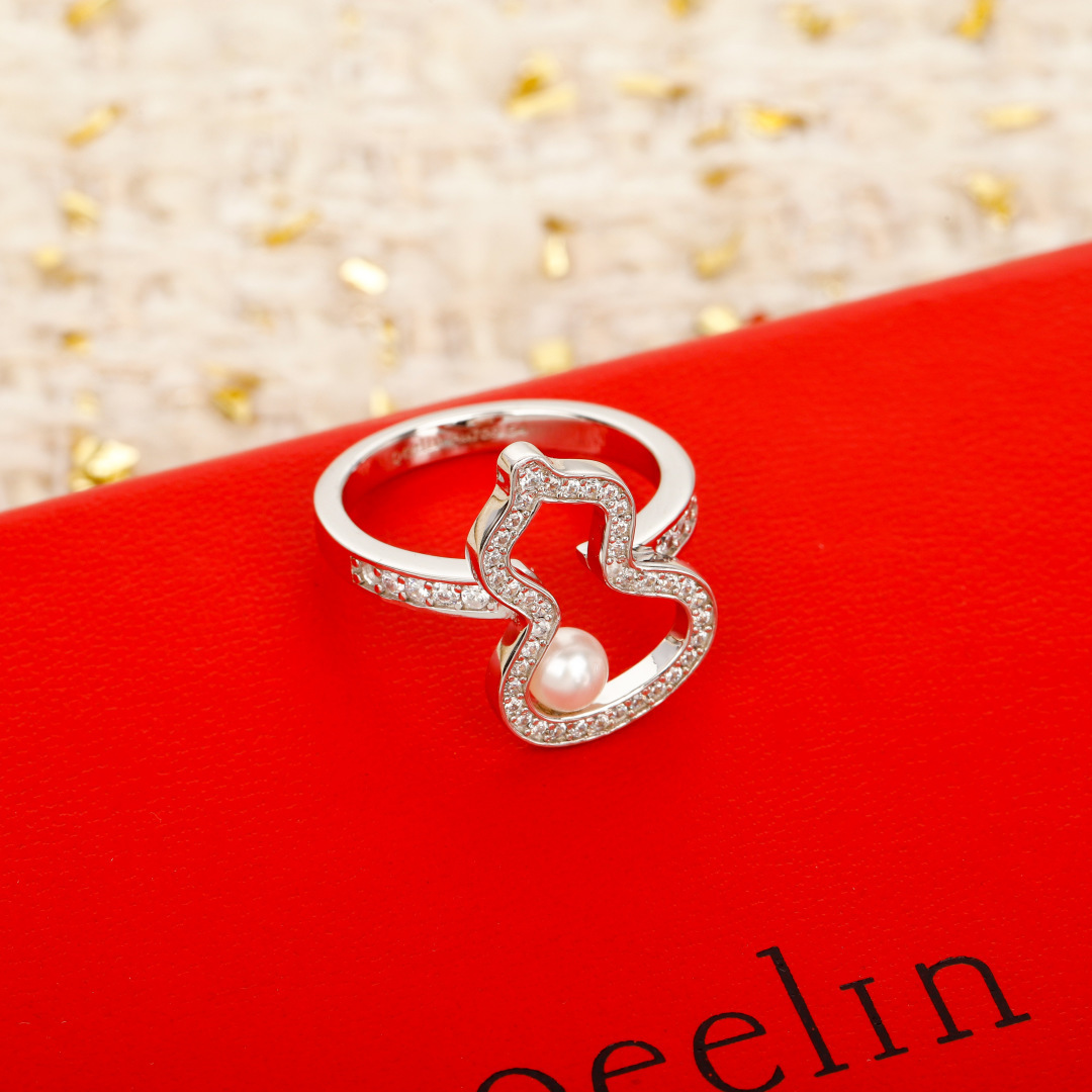 Qeelin Wulu Pearl Gourd ring 18K white gold white diamond white pearl customizable