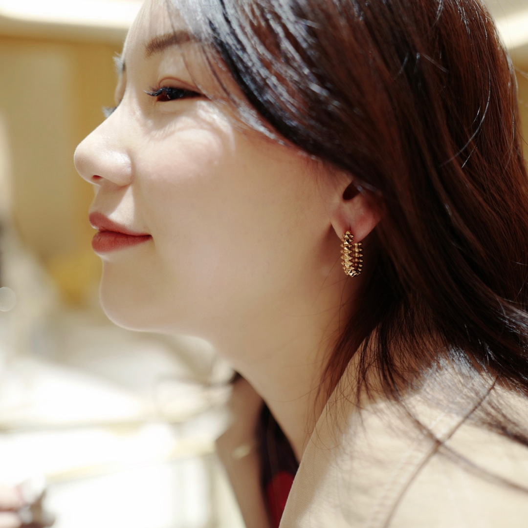 Cartier Clash de Cartier earrings 18K rose gold 18K white gold 14mm hoop diameter