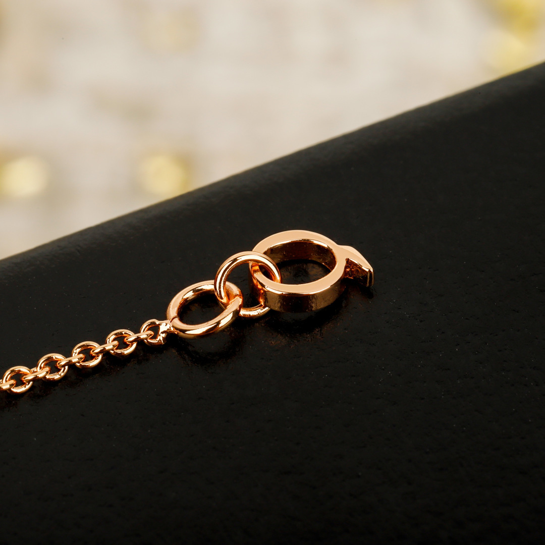 Qeelin Wulu Mini Solitaires necklace 18K rose gold 42cm with 5cm extender
