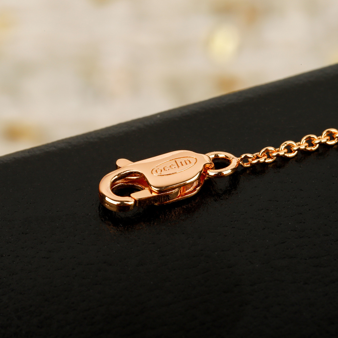Qeelin Wulu Mini Solitaires necklace 18K rose gold 42cm with 5cm extender