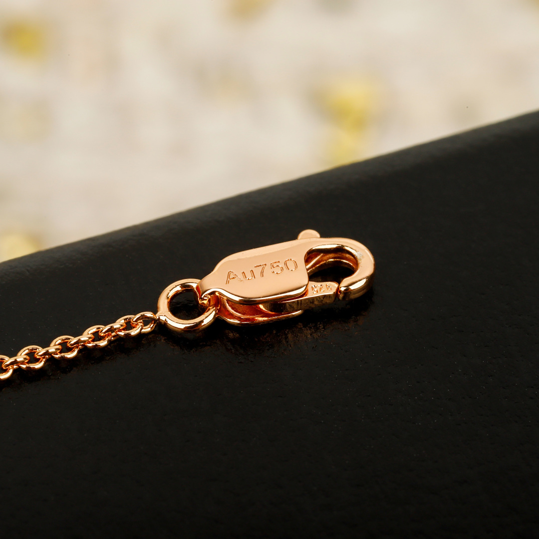 Qeelin Wulu Mini Solitaires necklace 18K rose gold 42cm with 5cm extender