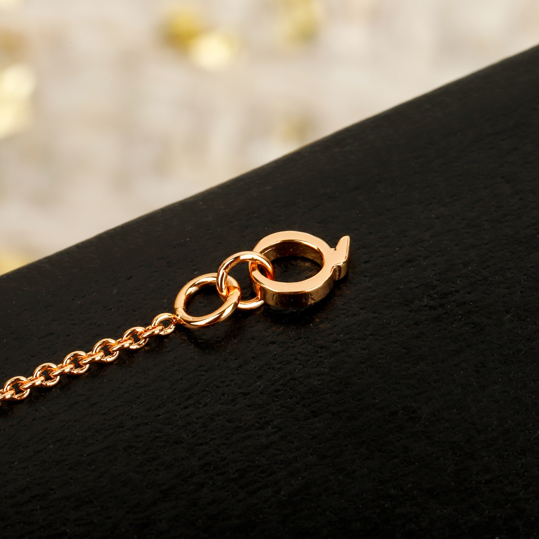 Qeelin Wulu Mini Solitaires necklace 18K rose gold red carnelian white diamond 42cm with 5cm extender