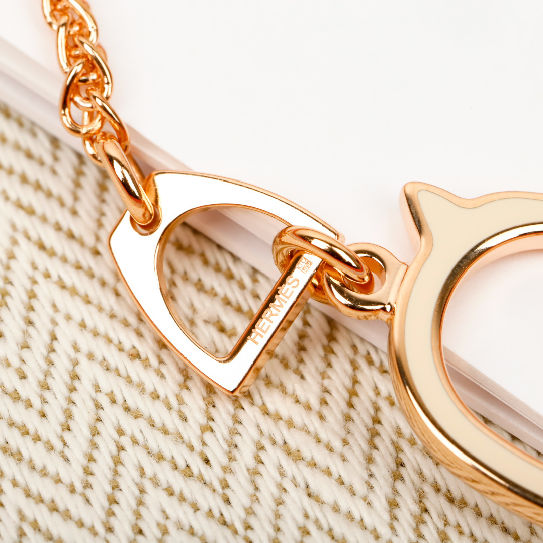 Collana Hermes Cheval in oro rosa 40 cm