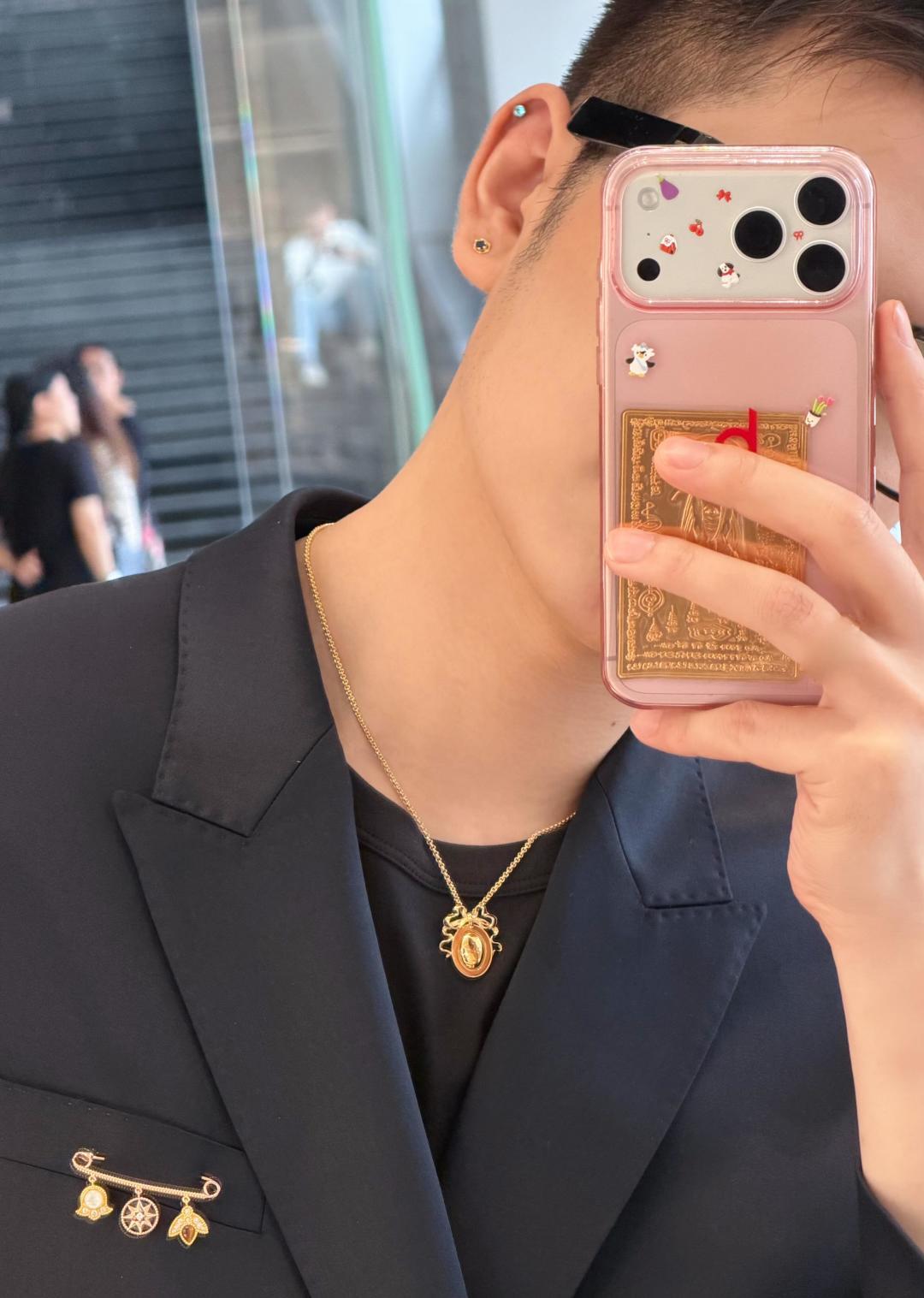 Dior Scarab Pendant Necklace necklace gold-tone metal 45cm