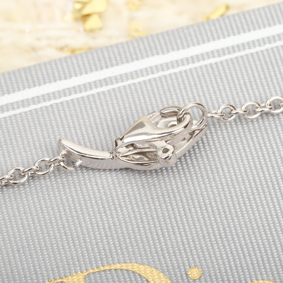 Dior Rose Dior Bagatelle necklace 18K white gold white diamond 42cm